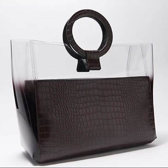 vince camuto clear tote